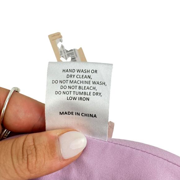 Hutch NWT Tessa Metallic Pink Flower Accent One Shoulder Smocked Back Top - Picture 15 of 15